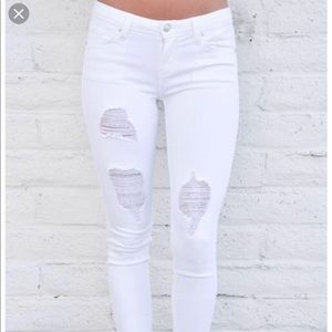 Just Black cropped distressed jeans